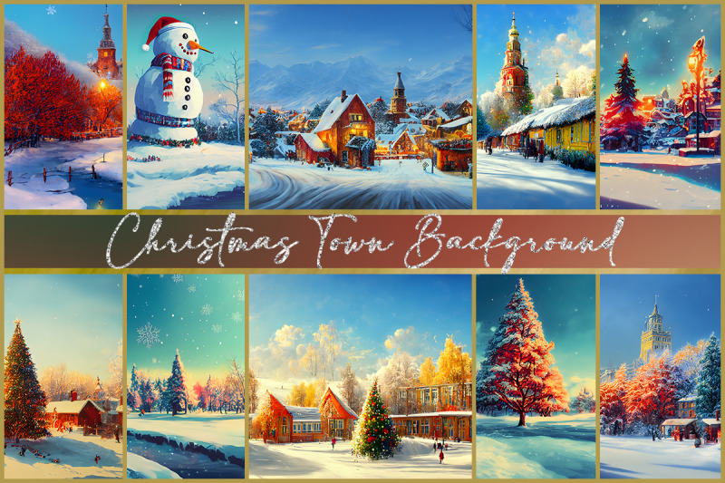 christmas-town-background-bundle