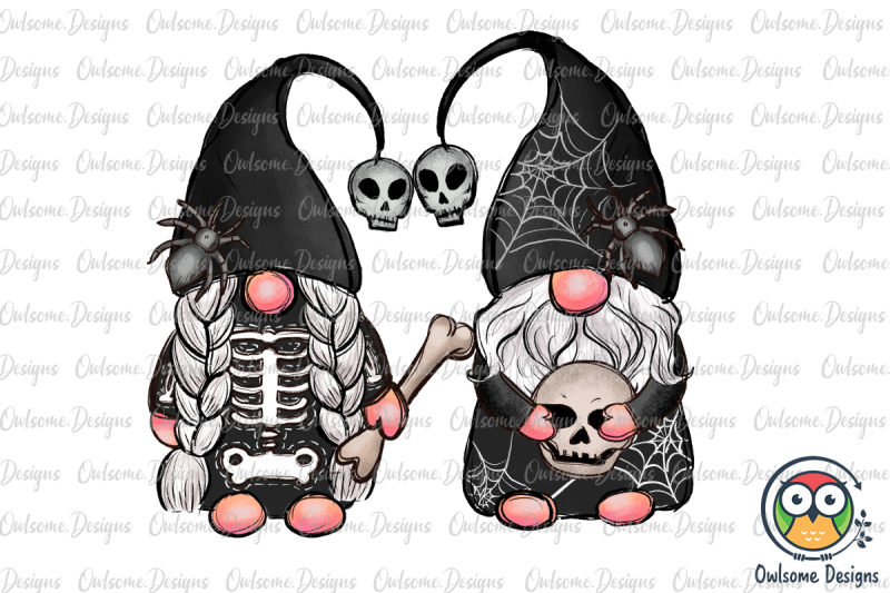 gnomes-couple-skeleton-skull-png-sublimation