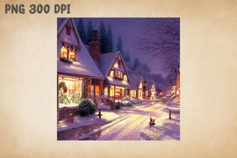 peaceful-town-painting-christmas-3