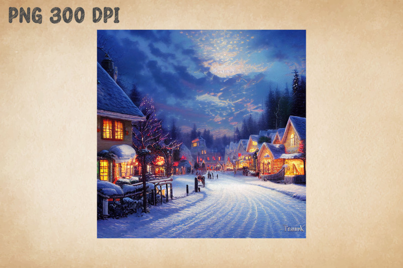 peaceful-town-painting-christmas-4