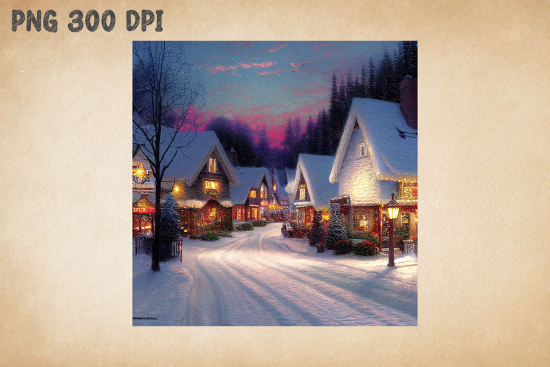 peaceful-town-painting-christmas-5