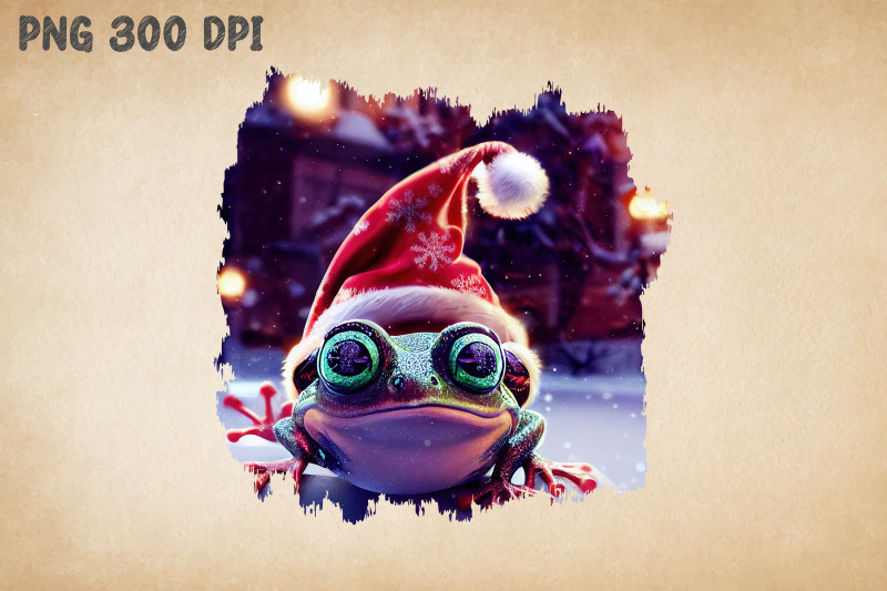 cute-little-frog-with-santa-hat