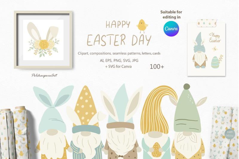 easter-gnomes-clipart-amp-seamless-patterns