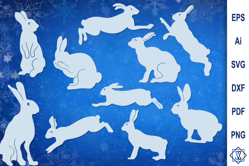 bundle-hare-silhouette-hare-clipart-hare-stencil-svg