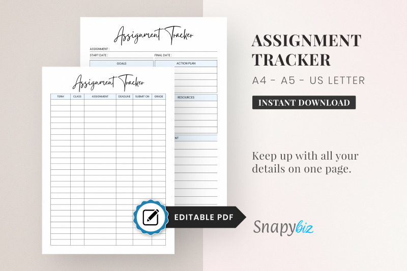 assignment-tracker-printable