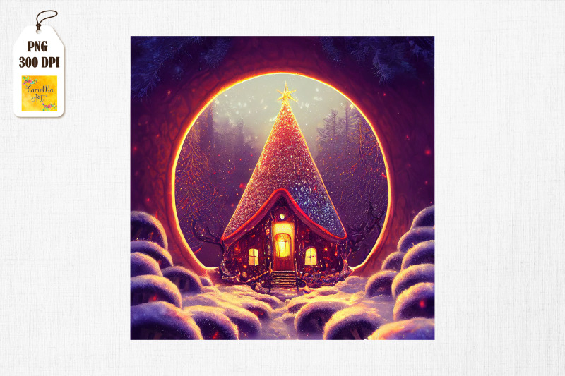 fantasy-mushroom-house-christmas