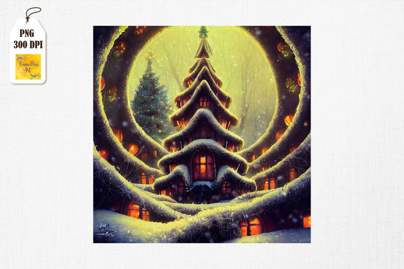 fantasy-mushroom-house-christmas-2