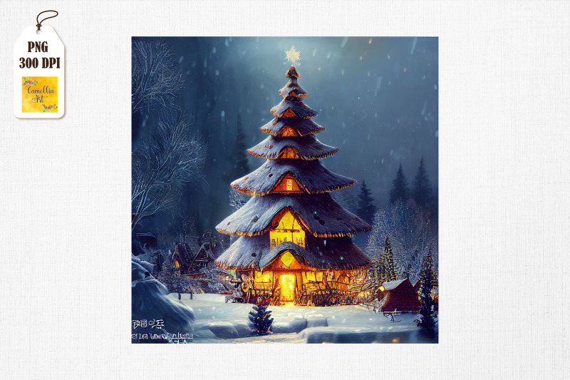 fantasy-mushroom-house-christmas-4