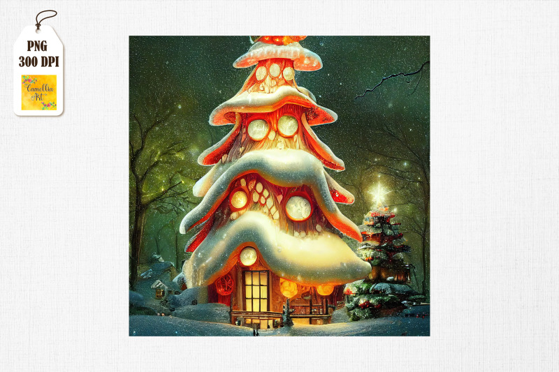 fantasy-mushroom-house-christmas-5