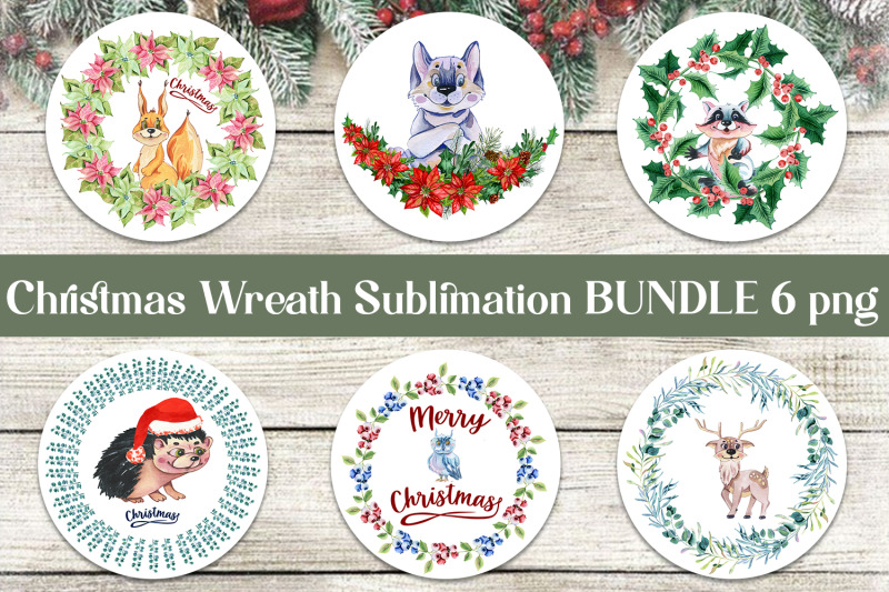 watercolor-christmas-wreaths-clipart-sublimation-bundle-png