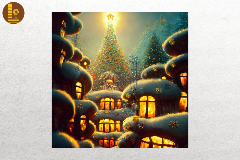 mushroom-house-village-christmas-2