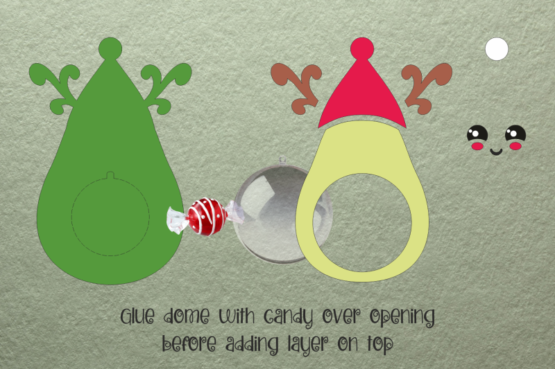 avocado-candy-dome-christmas-paper-craft-template