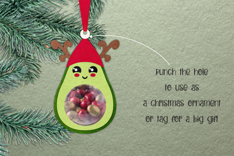 avocado-candy-dome-christmas-paper-craft-template