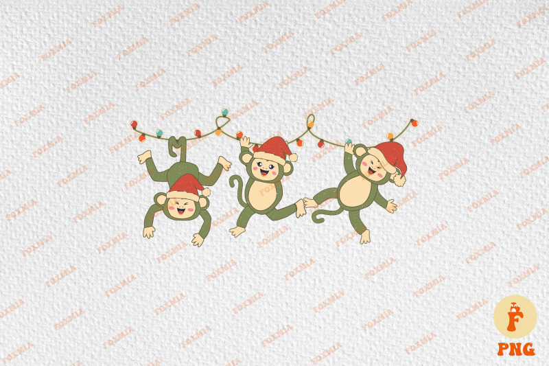 retro-happy-monkeys-happy-christmas