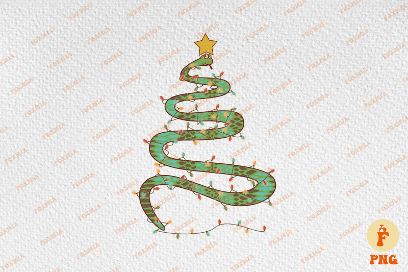 retro-christmas-snake-tree-happy-animal