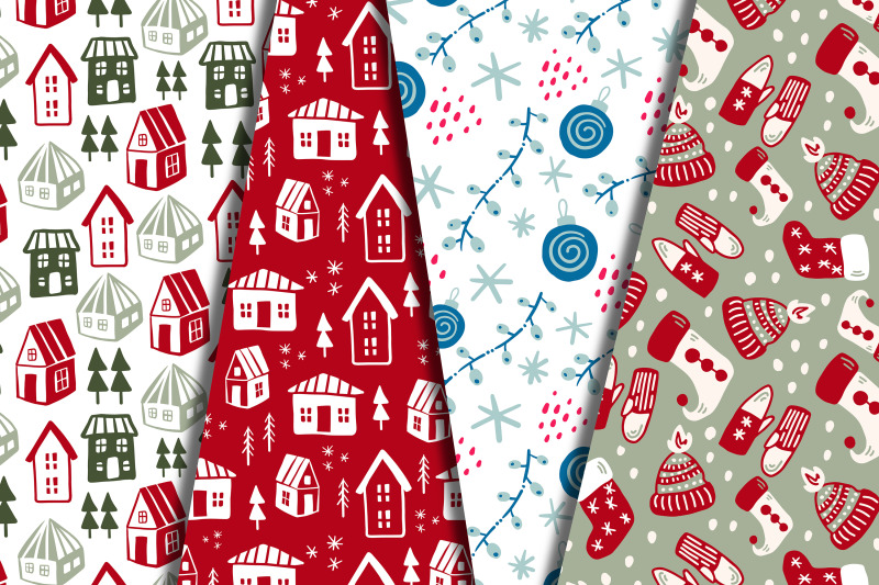 hand-drawn-christmas-patterns-amp-digital-papers