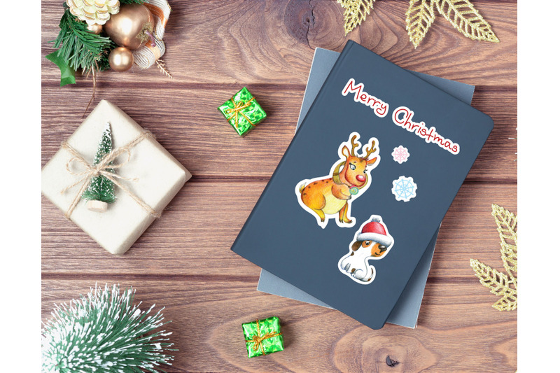 funny-christmas-sticker-sheet-cute-holiday-stickers