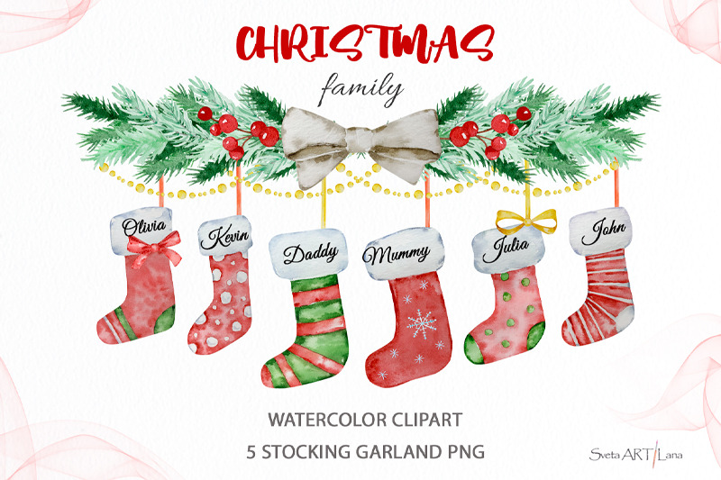 watercolor-christmas-stocking-family-clipart