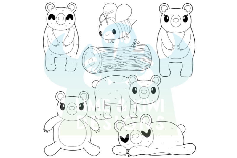 bears-digital-stamps-lime-and-kiwi-designs