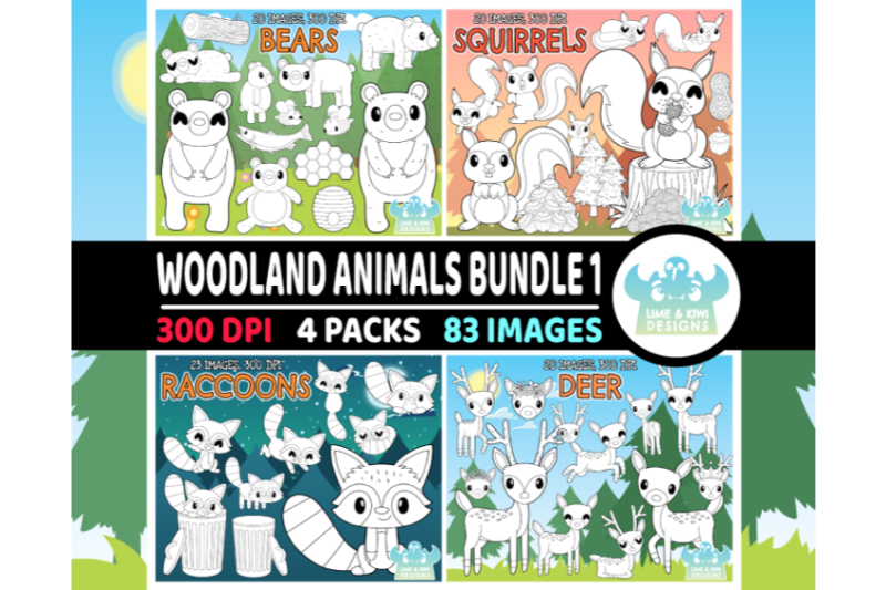 woodland-animals-digital-stamps-bundle-1