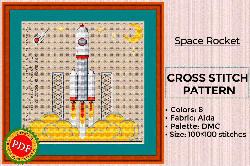 space-rocket-cross-stitch-pattern-rocket-carrier-rocket