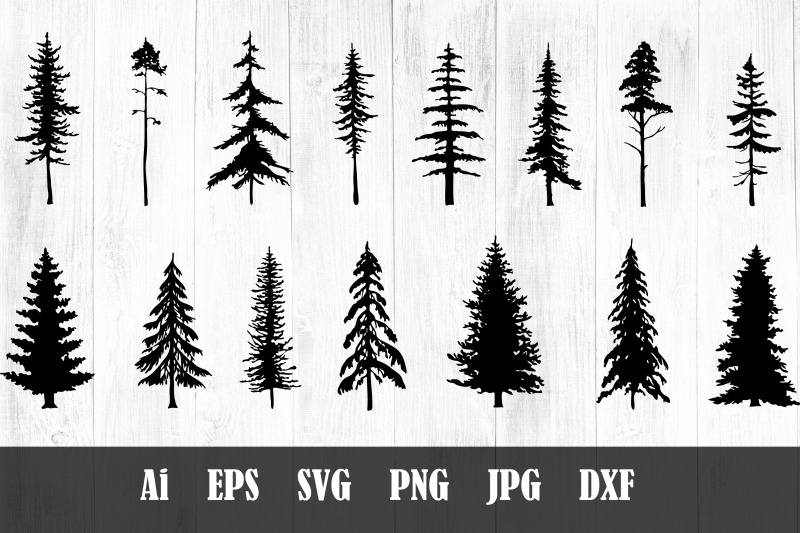 15-pine-trees-silhouettes