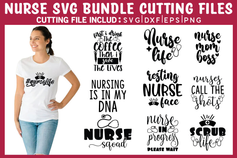 nurse-bundle-svg-dxf-png-eps-cutting-files