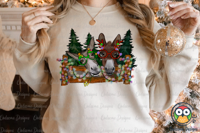 donkey-christmas-png-sublimation