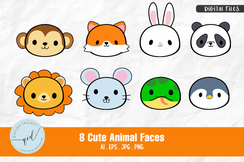 cute-animal-faces-illustration-8-variations