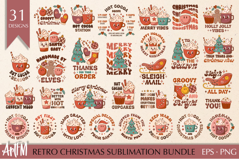 retro-christmas-sublimation-bundle-hot-cocoa-mug-png