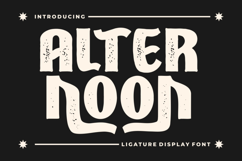 alternoon-ligature-display-font