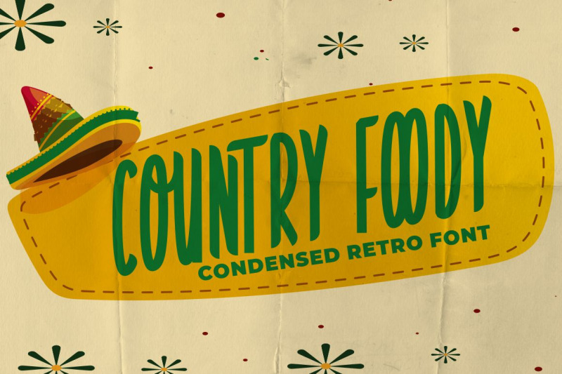 country-foody-condensed-retro-font