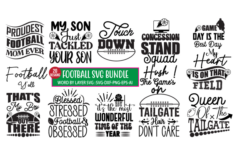 football-svg-bundle