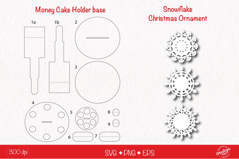 christmas-money-cake-holder-svg-bundle-cardstock-money-cake-snowflak