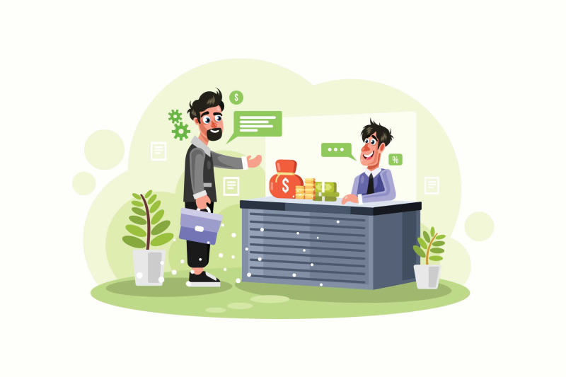 saving-money-in-the-bank-vector-illustration