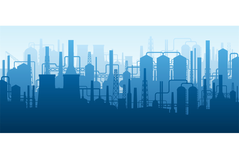 panoramic-industrial-silhouette-oil-industry-factory-buildings-refin