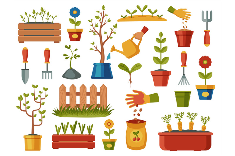 planting-seeds-collection-cartoon-garden-tools-gardening-equipment-f