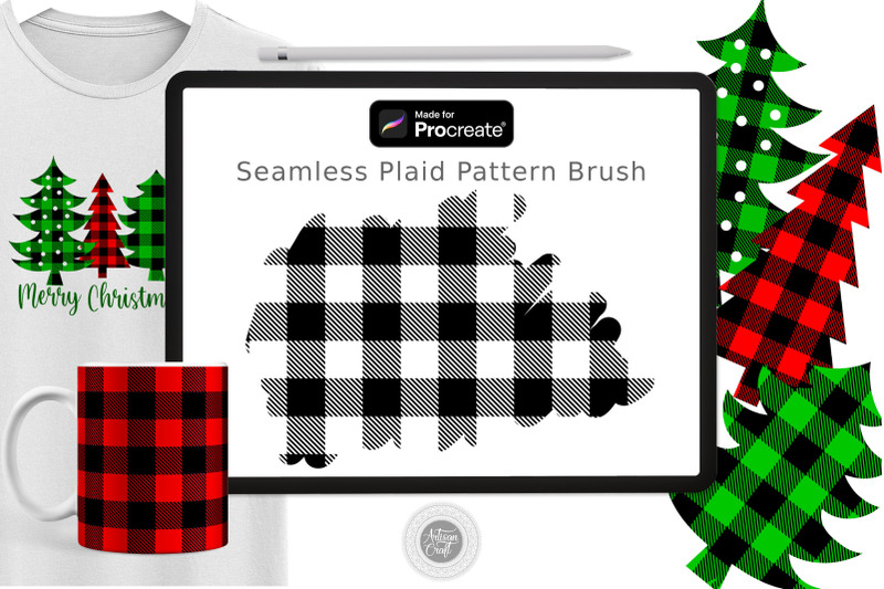 plaid-procreate-brush-seamless-pattern-brush-plaid-seamless-pattern