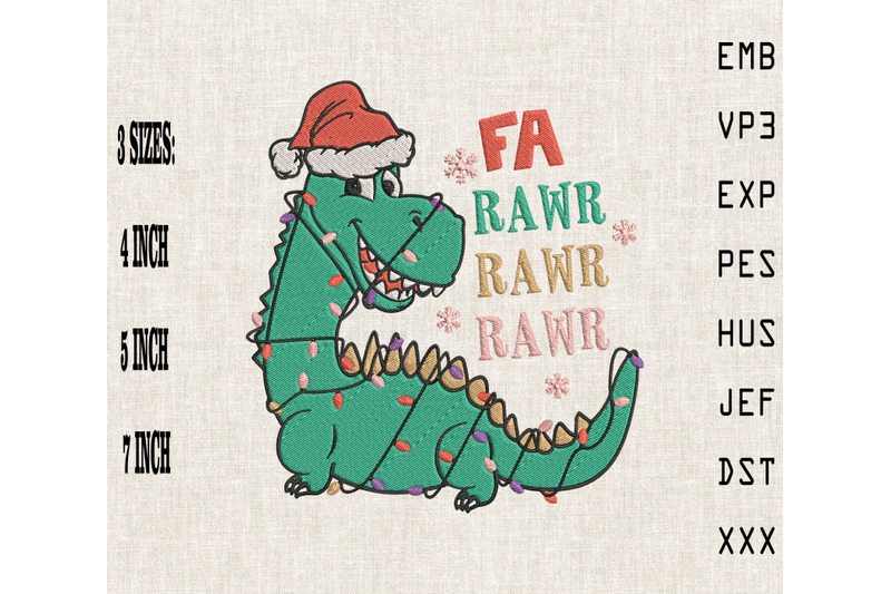 cute-christmas-dinosaur-fa-rawr-rawr-rawr-embroidery