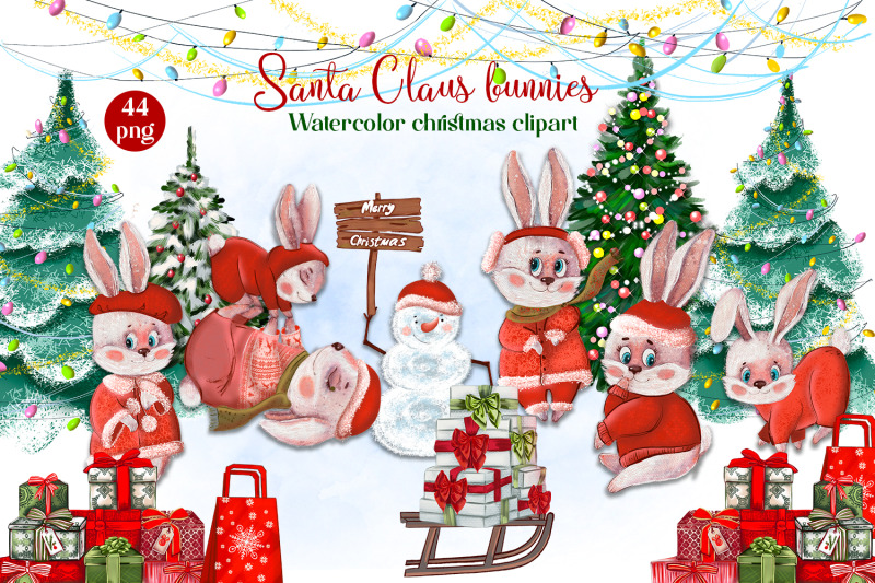 santa-claus-bunnies-watercolor-christmas-clipart