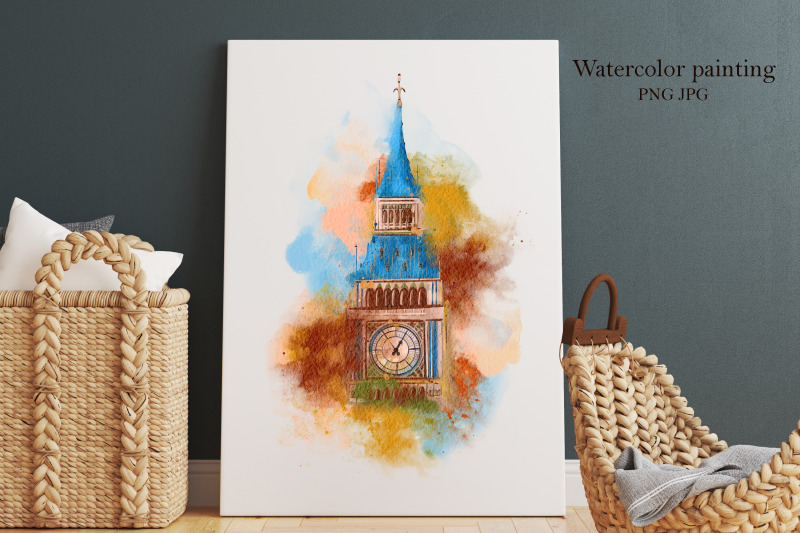 watercolor-london-big-ben-fine-art-painting-print-art-png