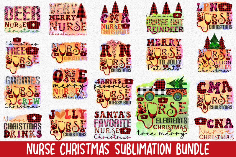 nurse-christmas-sublimation-bundle