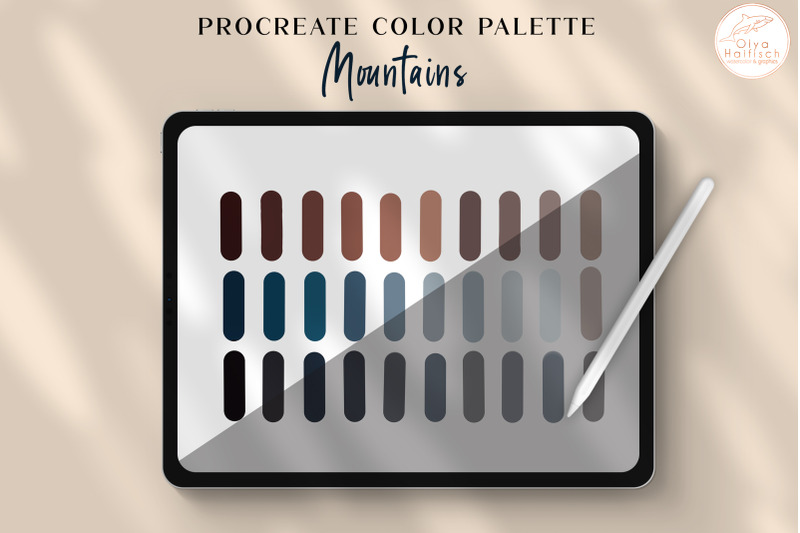 dark-procreate-color-palette-mountains-color-swatches