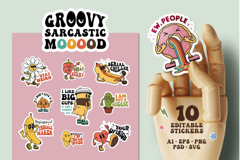 groovy-sarcastic-mood-10-editable-stickers
