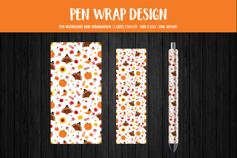 cute-thanksgiving-pattern-pen-wrap-design
