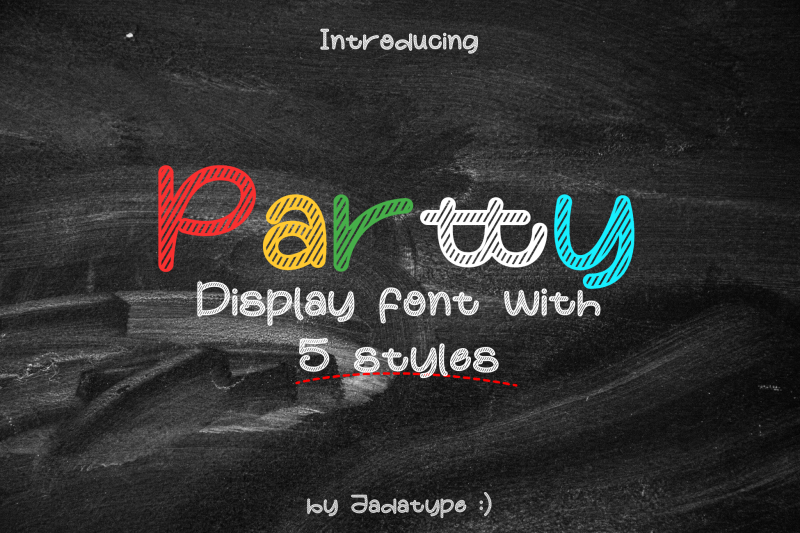 partty-5-styles-display-font