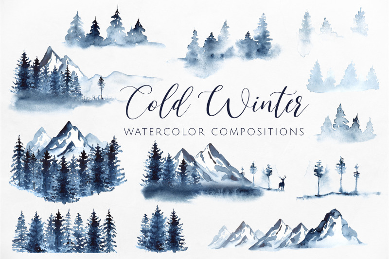 cold-winter-watercolor-collection