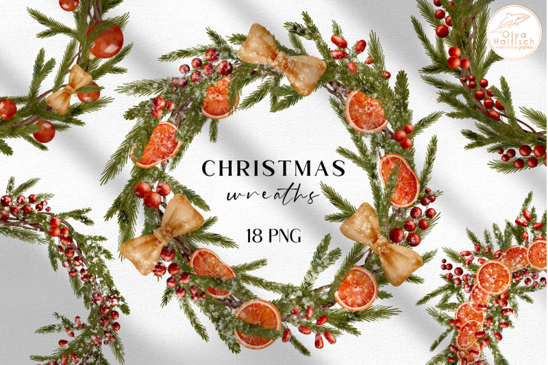 watercolor-christmas-wreaths-set-winter-frames-with-fir-branches-png