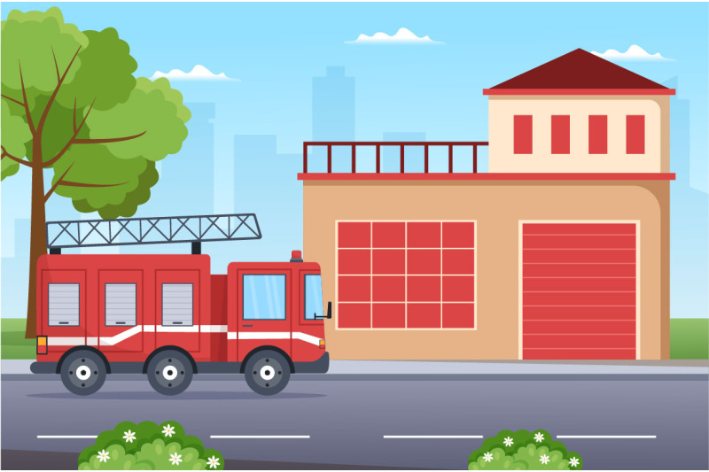 11-fire-department-or-firefighter-illustration