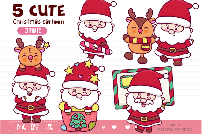 cute-santa-clus-clipart-kawaii-clipart-christmas-cartoon